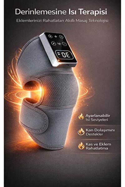 FaroxTech 4'ü 1 Arada Isıtmalı ve Titreşimli Akıllı Masaj Bandajı - Diz, Omuz...