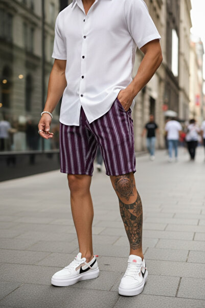 dehaine Pantaloni sucrti casual pentru barbati, in dungi, slim fit, 13127 Ble...