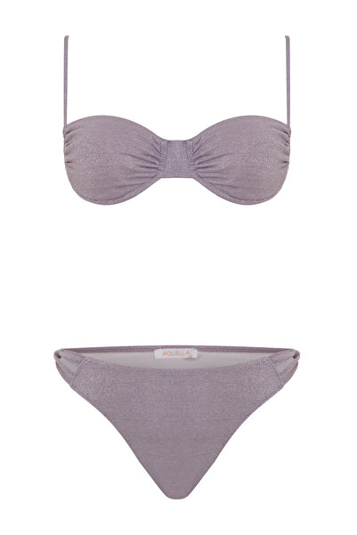 AQUELLA Σετ μπικίνι Lurex Με μπανέλα σε ροζ χρώμα