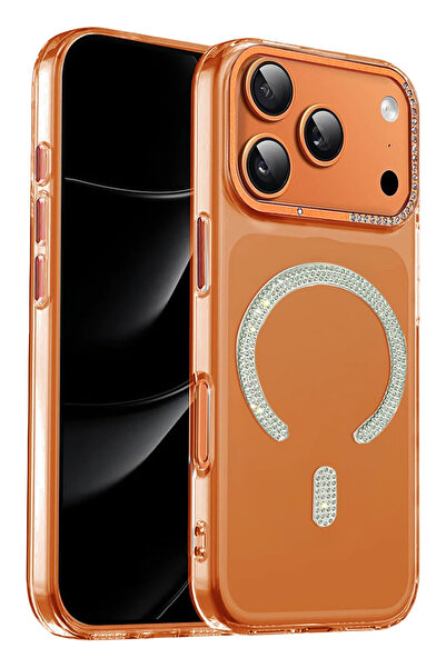 Fuchsia Tash Diamond Magneticsafe Cover Compatible with iPhone 17 Pro Max - O...