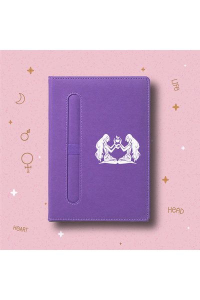 İkizler Burcu Baskılı Termo Deri Defter