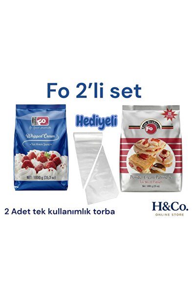 FO 2'Lİ SET Toz Krema ve Toz Krem Şanti (HEDİYELİ) - pastacı kreması - şanti