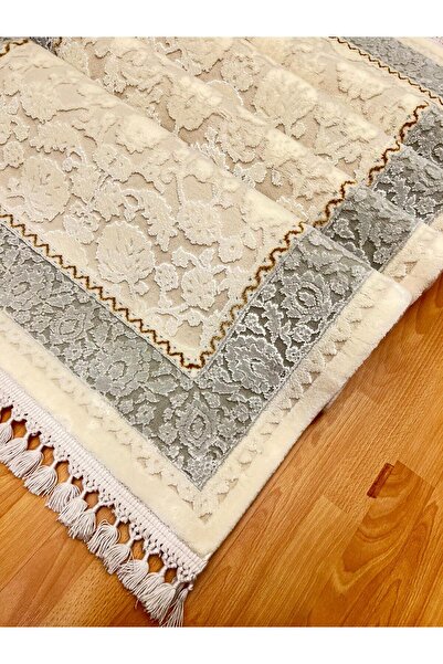 MEVLANA BAZAAR Neoklasik Çiçeksi Madalyon Motifli 100 x 300 Yün Yolluk