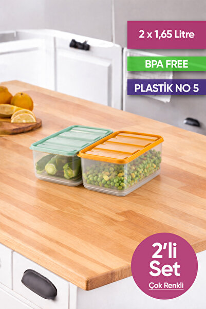 Vinoa Set of 2X1.65 Liter Bpa Free Washable Storage Containers Suitable for M...