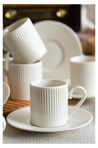 Farika Porselen Fari̇ka Eli̇f 12 Piece Coffee Cup Set 1Kelf12Ft01Y01