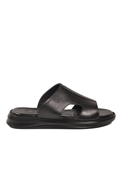 Pierre Cardin Negru piele naturală Casual pentru bărbați papuci PC-7324 M