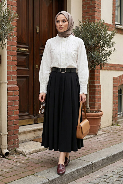 MODAQU Vintage Embroidered Embroidered White Shirt Blouse