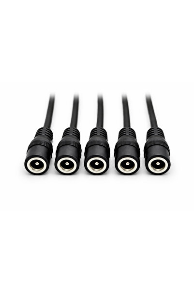 Ledarmy DC 5.5x2.1mm 5’li Set Dişi Soket Kablo 12V/24V DC Güç Uzatma Kablosu ...