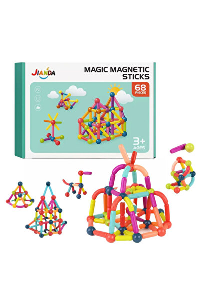 OEM BEȚE MAGNETICE Set de construcții STEM cu 68 de piese