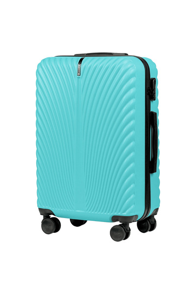 WINGS BRAND Valiză medie WINGS SWAN 24", albastru deschis, ABS+, 2 ani