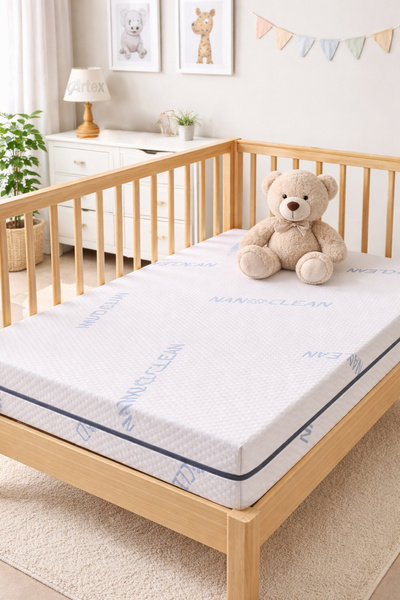 Artex 10Cm Süngerli Bebek Çocuk Beşik Yatağı Nano 70x110 Yıkanabilir Kılıflı ...