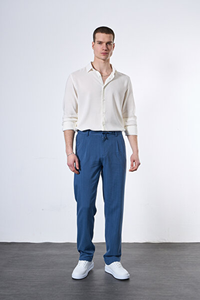Mesfeno Elastic Waist Baggy Linen Trousers