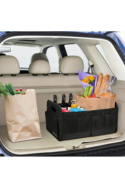 EXCEFORE منظم صندوق السيارة القابل للطي والمقاوم للماء، متعدد الأقسام، مناسب ...