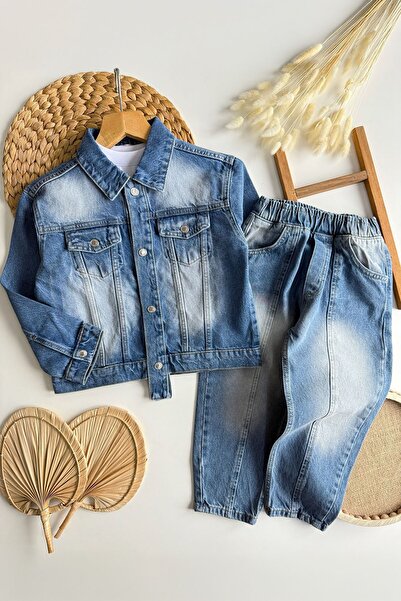 Minigimin Cicileri Set de 3 piese pentru băieți cu detalii asimetrice din den...