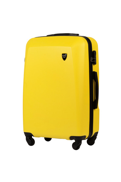 WINGS BRAND Wings Plover 24" Medium ABS Suitcase - Yellow, 4 Wheels, TSA Lock