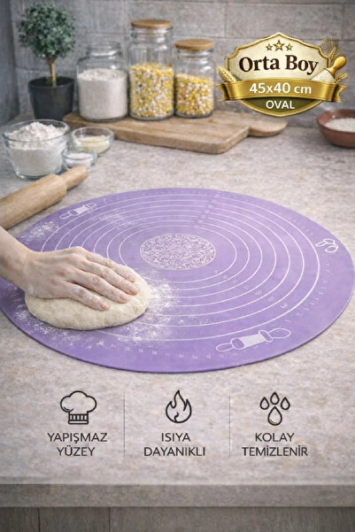 Berdina Home سجادة عجين بيضاوية من السيليكون مقاس 45x40 سم، غير لاصقة ومقاومة...