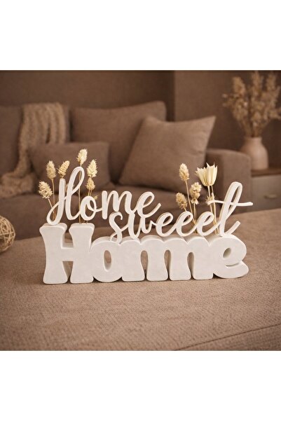 OEM Decorative Vase 'Home Sweet Home' with Support for Dried or Artificial Fl...