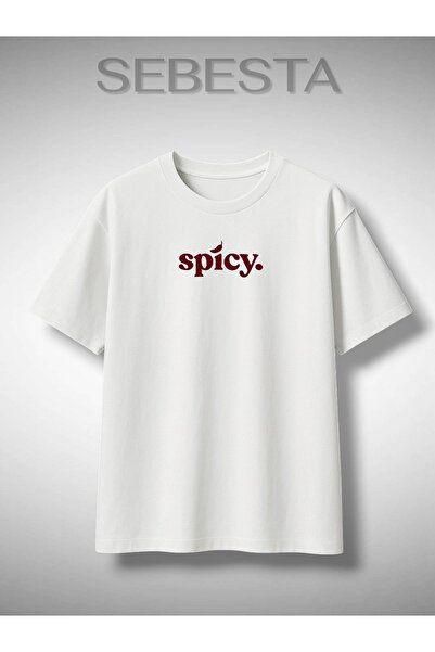 Sebesta Fashion تي شيرت سبايسي مطبوع بريميوم كبير الحجم