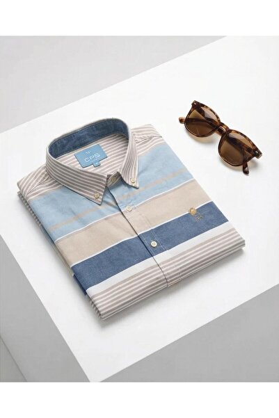 Pakman Panolu - Klasik - Uzun Kol Keten Baharlık CPS Gömlek