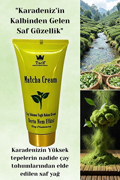 tach Matcha Glow: Çay Tohumu Yağlı Yenileyici Bakım Kremi 50 ml | Hızlı Emile...