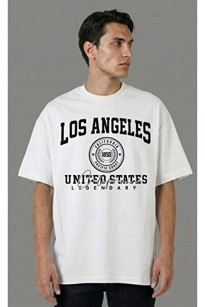 Velostra Los Angeles cu imprimeu supradimensionat pentru bărbați, confortabil...