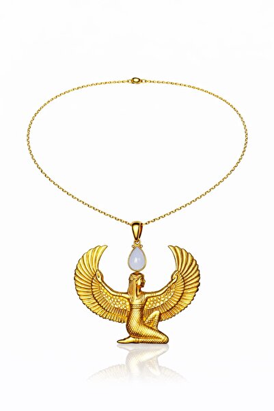 Bashaques İsis Pendant Kolye ( Pirinç Üzeri Altın Kaplama)
