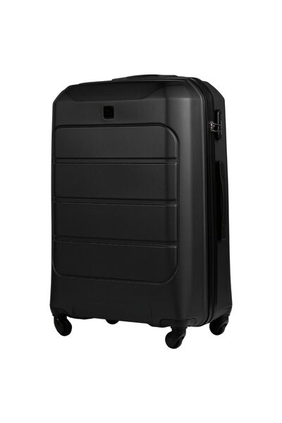 WINGS BRAND Wings Gannet 28" Large Black Suitcase - ABS+ Material, 97L Capacity