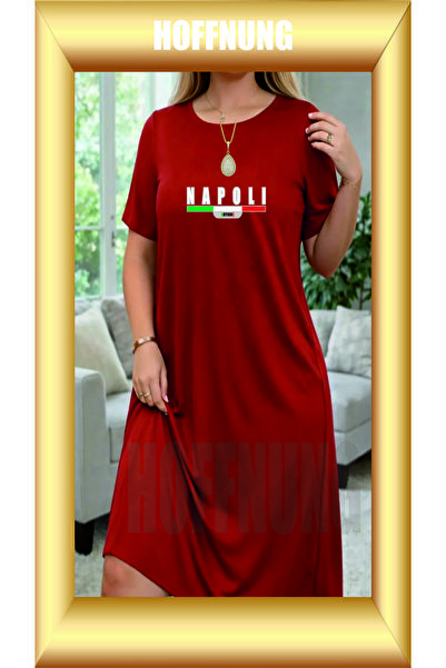 HOFFNUNG UNISEX κοντομάνικο μπλουζάκι με στρογγυλή λαιμόκοψη, με στάμπα ΝΑΠΟΛ...