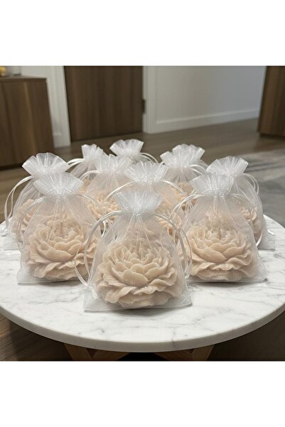 ORENACANDLE TÜL DETAYLI ŞAKAYIK EL YAPIMI DOĞAL SOYA MUM (4 ADET)