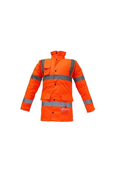 Junior Jn1012/P Waterproof Fleece Pack Phosphorescent Oxford Parka Orange Size S
