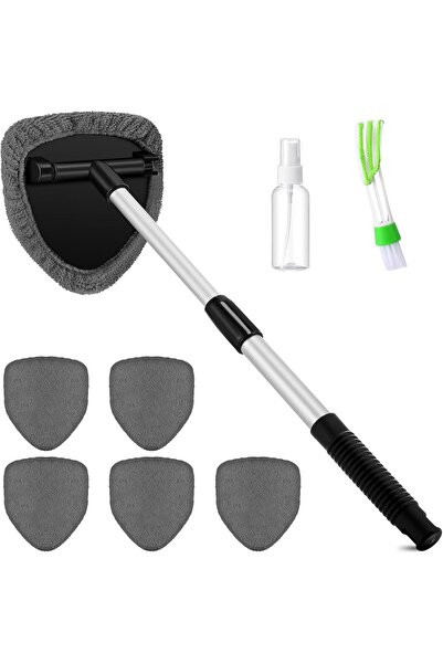 Lido Set curatare parbriz auto 8 piese, maner telescopic, lavete microfibra r...