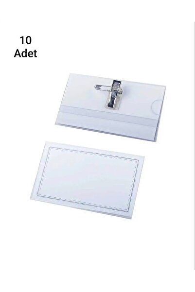 ValoriaHome 10 Adet / Personel Yaka Kartı İğneli İsimlik Kartlığı