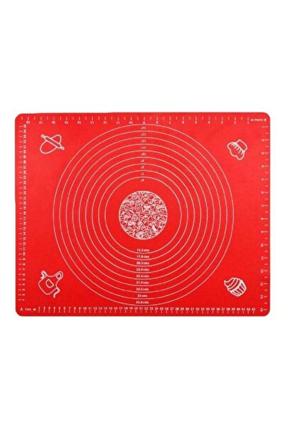 SUJİ حصيرة خبز سيليكون حمراء 40 × 51 سم