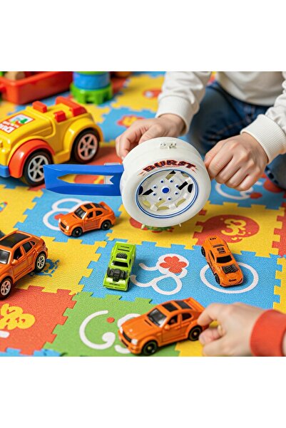 Universul Jucăriilor Car Launcher Set with Rotating Wheel – Interactive Toy w...