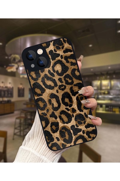 Caseji iPhone 13 Compatible Real L Leopard Printed B Printed Inside Ka Velvet...