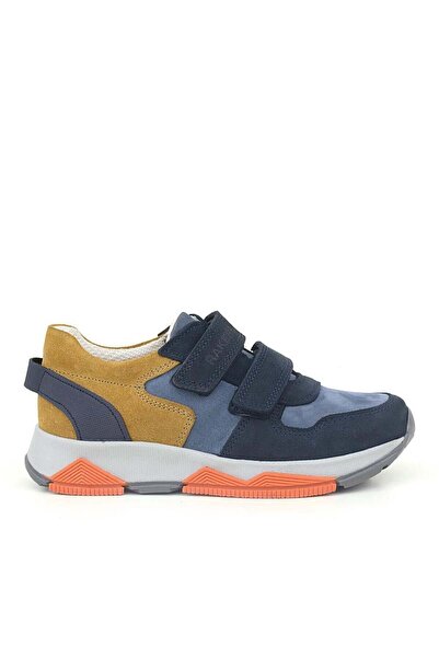 OrtopedikAL 3880 Rakerplus Genuine Leather Navy Blue Tan Kids Sneakers S Spor...