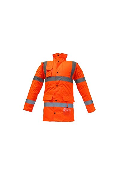 Junior Jn1012 Waterproof Phosphorescent Oxford Parka Orange Size XL