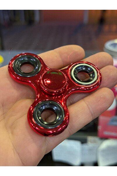 CUFFCUFFTOYS metal stres çarkı 8cm çapında metalik kırmızı