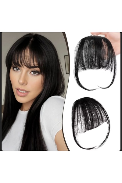 Handmade Doğal fiber sentetik ince perçem siyah