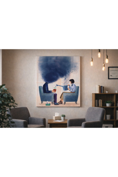 EvimeTablo Psikolog & Terapist Ofisi Kanvas Tablo – Temalı Duvar Dekoru