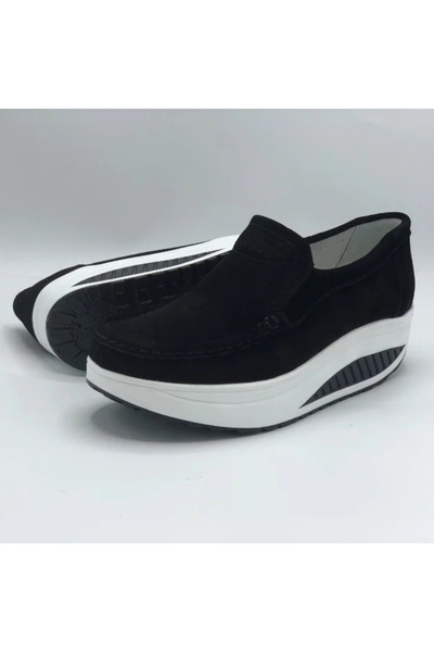 HABBIBI Pantofi Casual Piele Naturala Intoarsa Lorena Negru