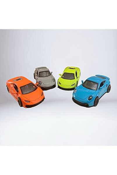 Universul Jucăriilor Set of 4 Metal Sports Cars for Kids – Racing Cars with O...