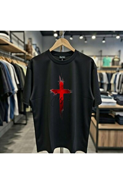 playwear Κόκκινο μπλουζάκι με εκτύπωση εικόνας Hajj, 100% βαμβακερό, υπερμεγέ...