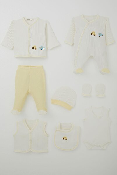 Breeze Baby Boy Hospital Release Set, 8 Pieces, Colorful Car Embroidery, 0-3 ...