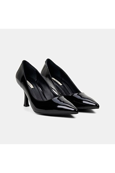 Desa Women's Black Pointed Toe Classic Patent Leather Leather Stiletto