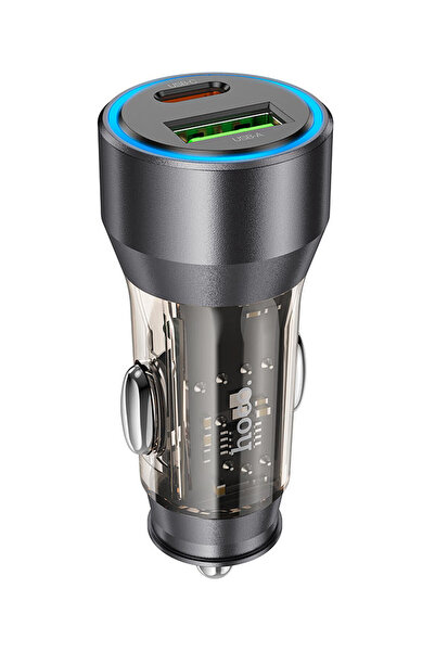 Hoco Φορτιστής Αυτοκινήτου 43W NZ12A με 1xUSB-C, 1xUSB-A, QC3.0, PD25W - Μαύρο