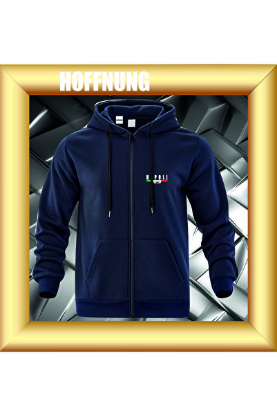 HOFFNUNG Unisex Cotton Lu Oversized Napoli Hoffning Printed Hooded Collar Com...