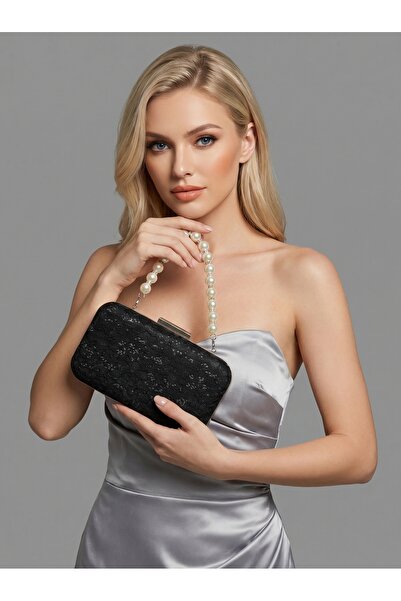 Biçanta Black Color Lace Embroidered Z Chain Strap I Women's Evening Dress Ç ...