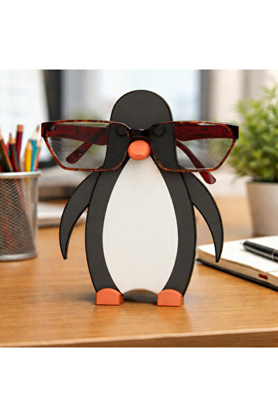 🐧Penguen Gözlük Tutucu Stand | Dekoratif Masaüstü Gözlük Standı | Sevimli Penguen Gözlük Askısı