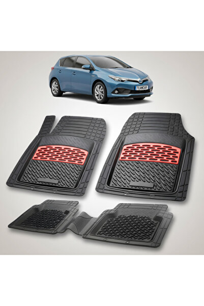 TEAMCAR Toyota Auris E180 Compatible Floor Mats Hatchback 2015-2020 | Red